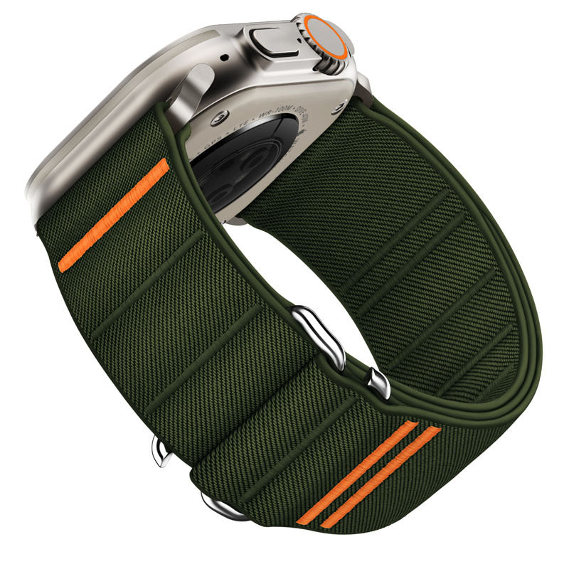 Elastic Nylon Watchband Stainless Steel Buckle
