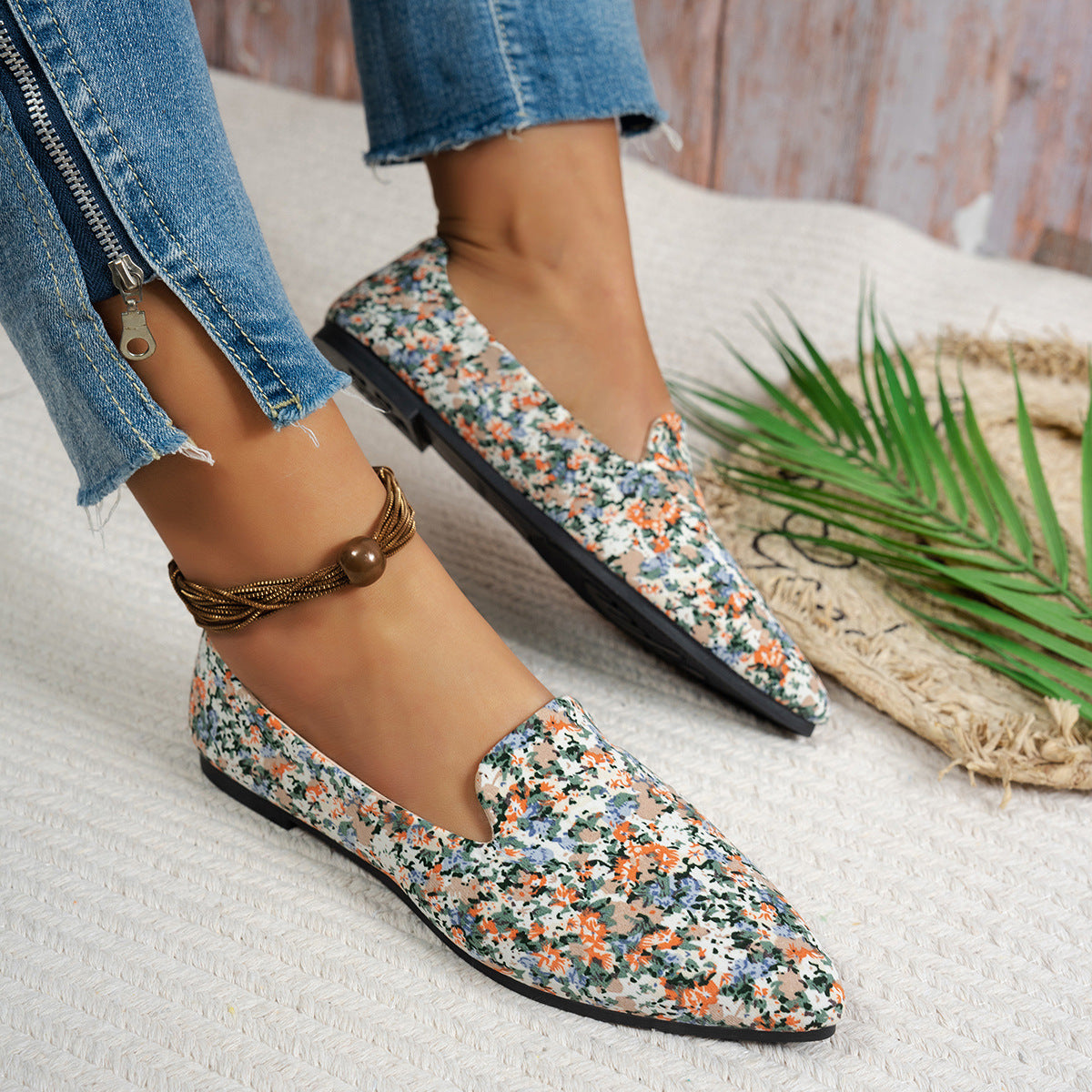Casual Flat Pointed Toe Women's Thin Shoes