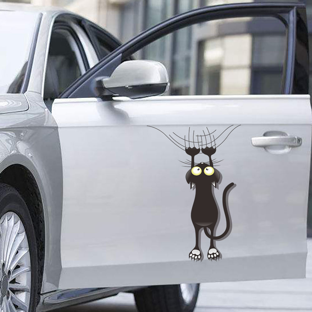 Kitten Grilling Window Creative Sticker Bathroom