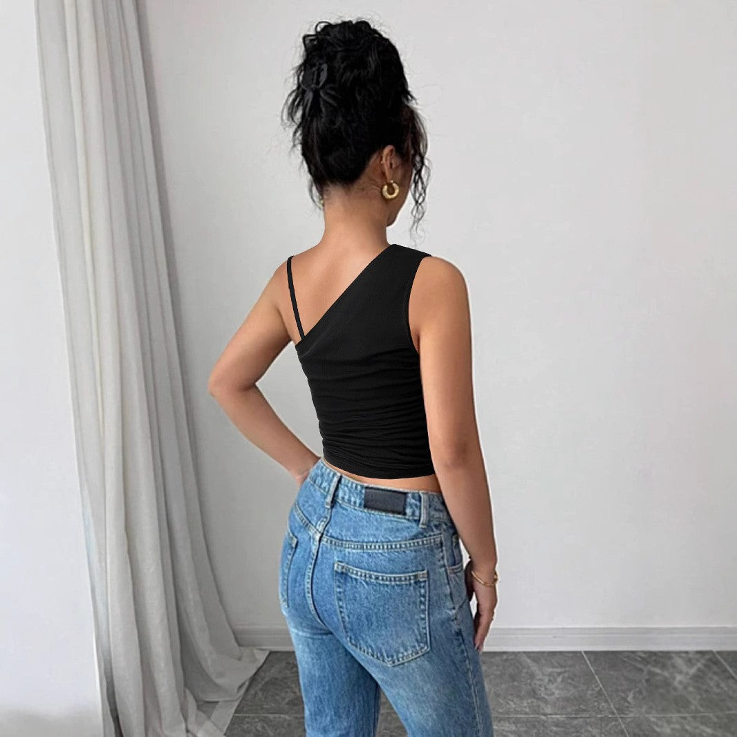 Casual Womens Off-shoulder Backless Cropped Top
