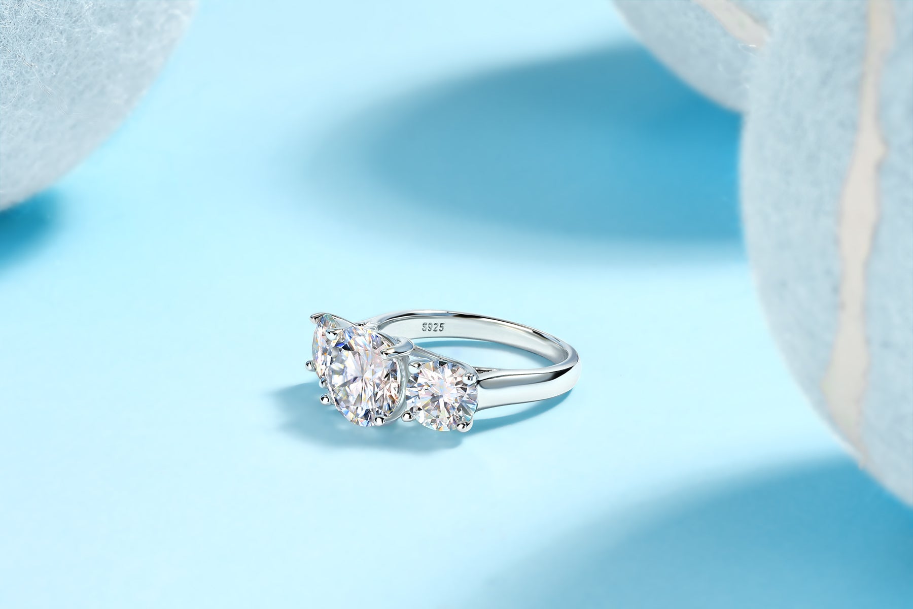 1Three Lives Of Fortune - A Fashionable And Luxurious Jewelry Piece Set With 3-carat Moissan Diamond S925 Sterling Silver And Platinum-plated Diamond Prohibit TikTok sales