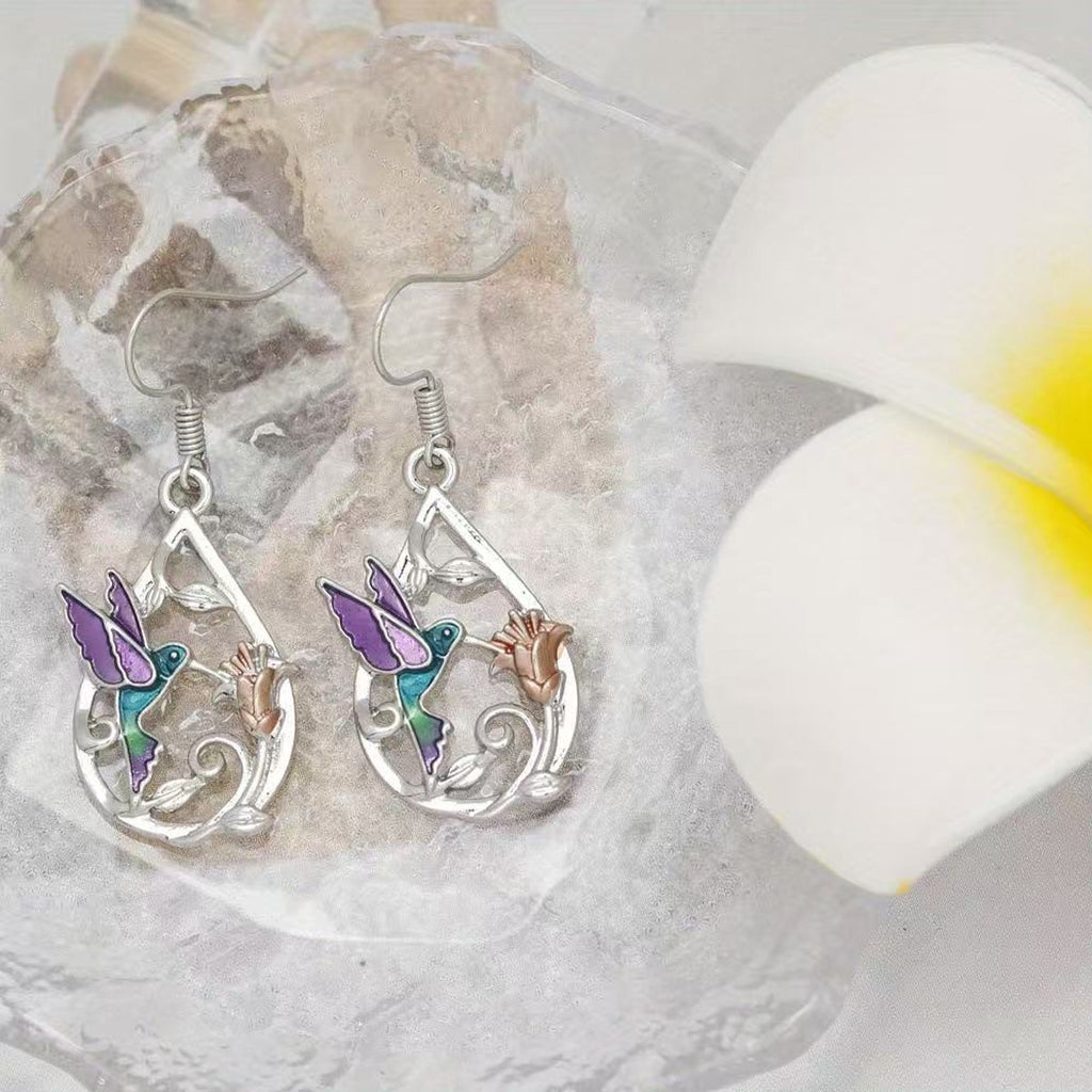 Hummingbird Dripping Oil Ornament Set Animal Series