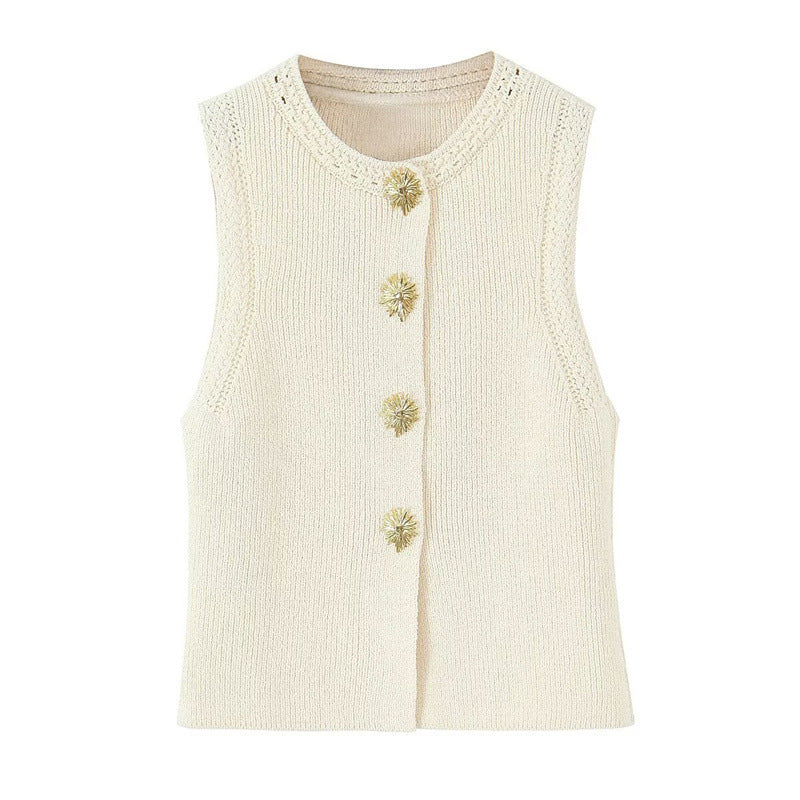 Women's Fashionable Casual Crew-Neck Knit Sweater