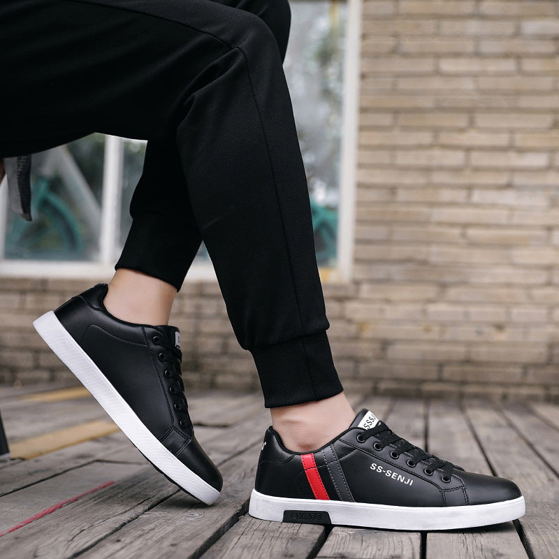 Men's all-match white flat sole shoes