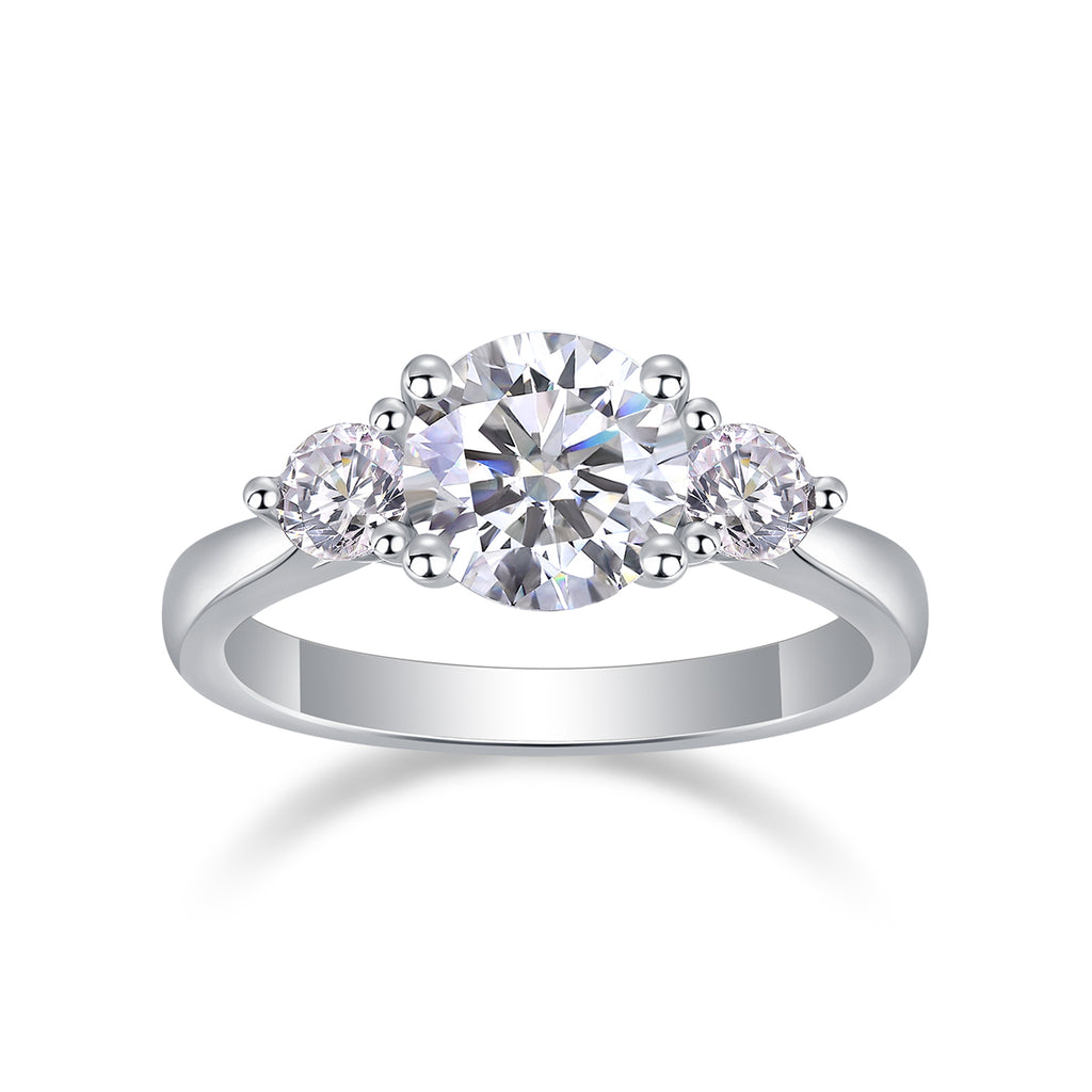 1Three Lives And Three Worlds - A Fashionable And Luxurious Jewelry Piece Set With 2-carat Moissan Diamond S925 Sterling Silver And Platinum-plated Diamond Prohibit TikTok sales