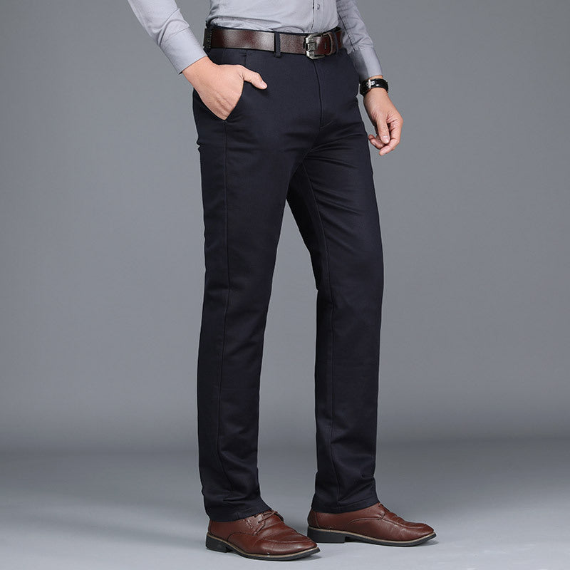 Spring and autumn trousers men's casual business loose straight