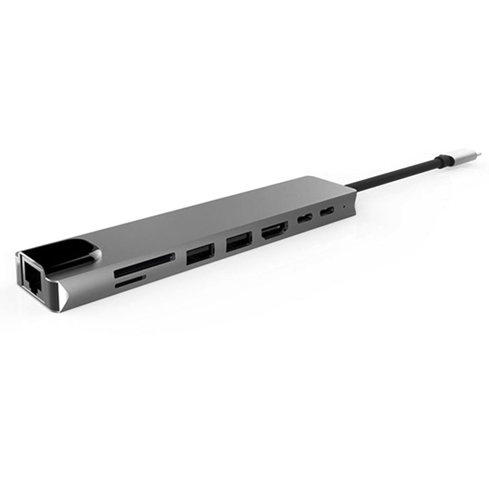 8-in-1Type-C to HDMI network card HD multi-function hub