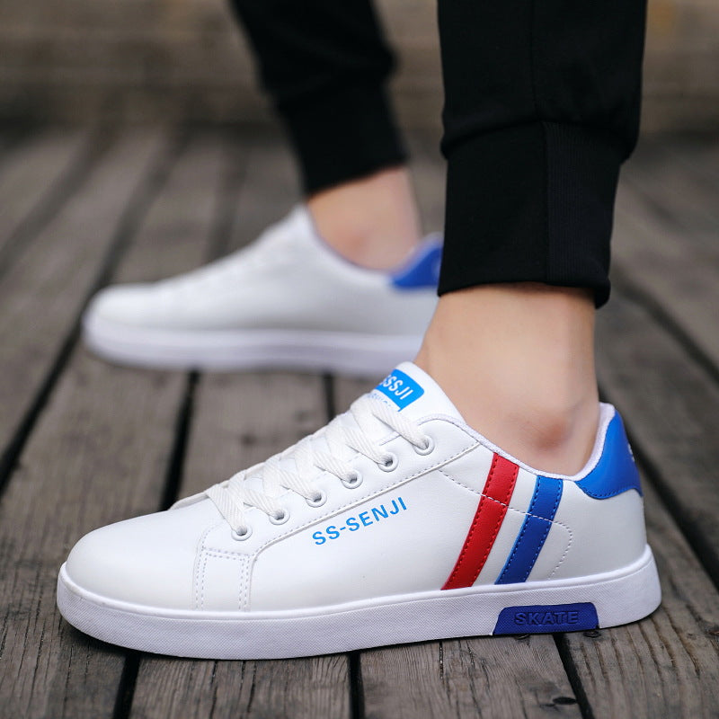 Men's all-match white flat sole shoes
