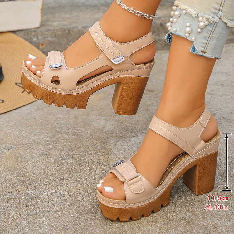 Thick Soled Straight Strap Sandals For Women