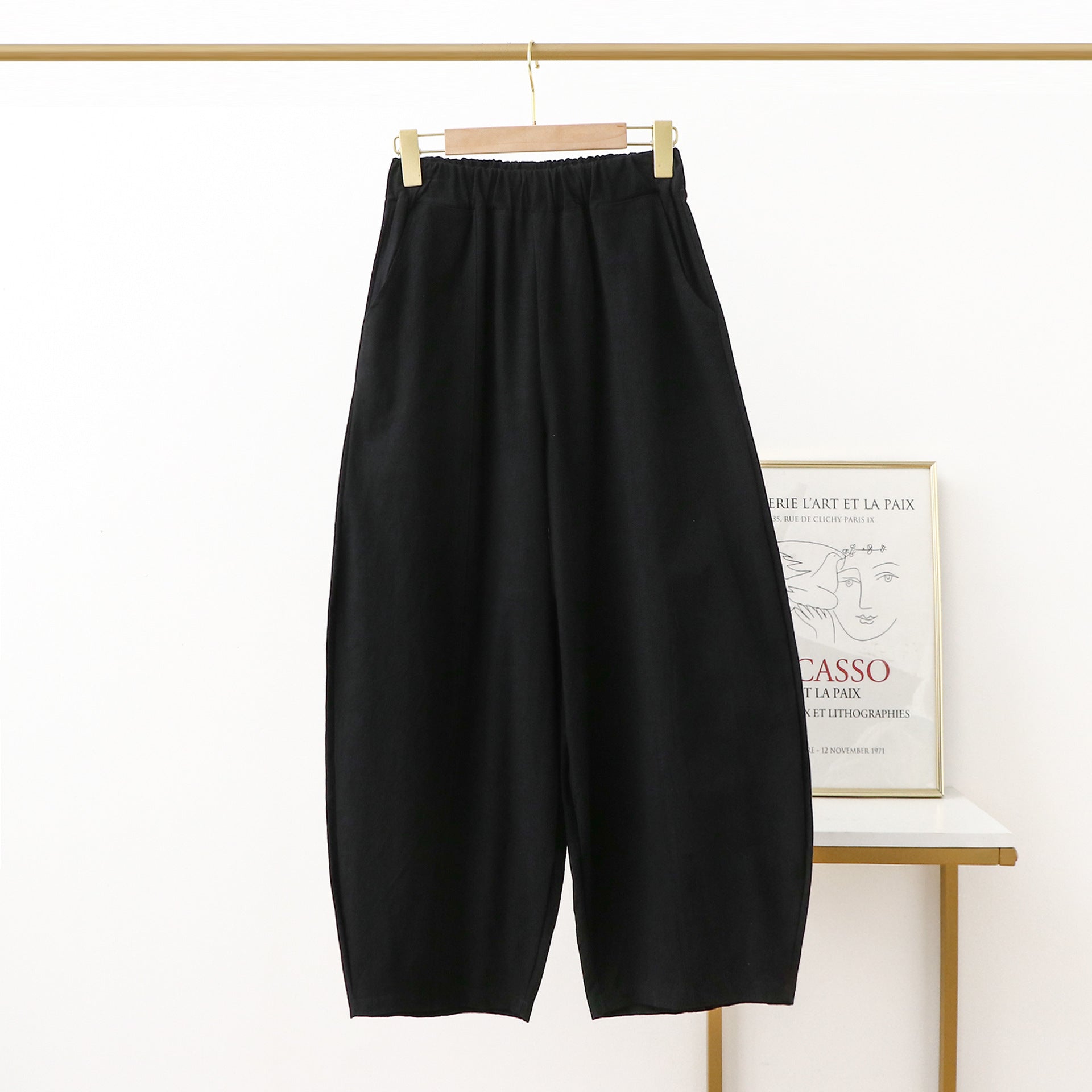 Women's Summer Thin Solid Color Linen Dungarees