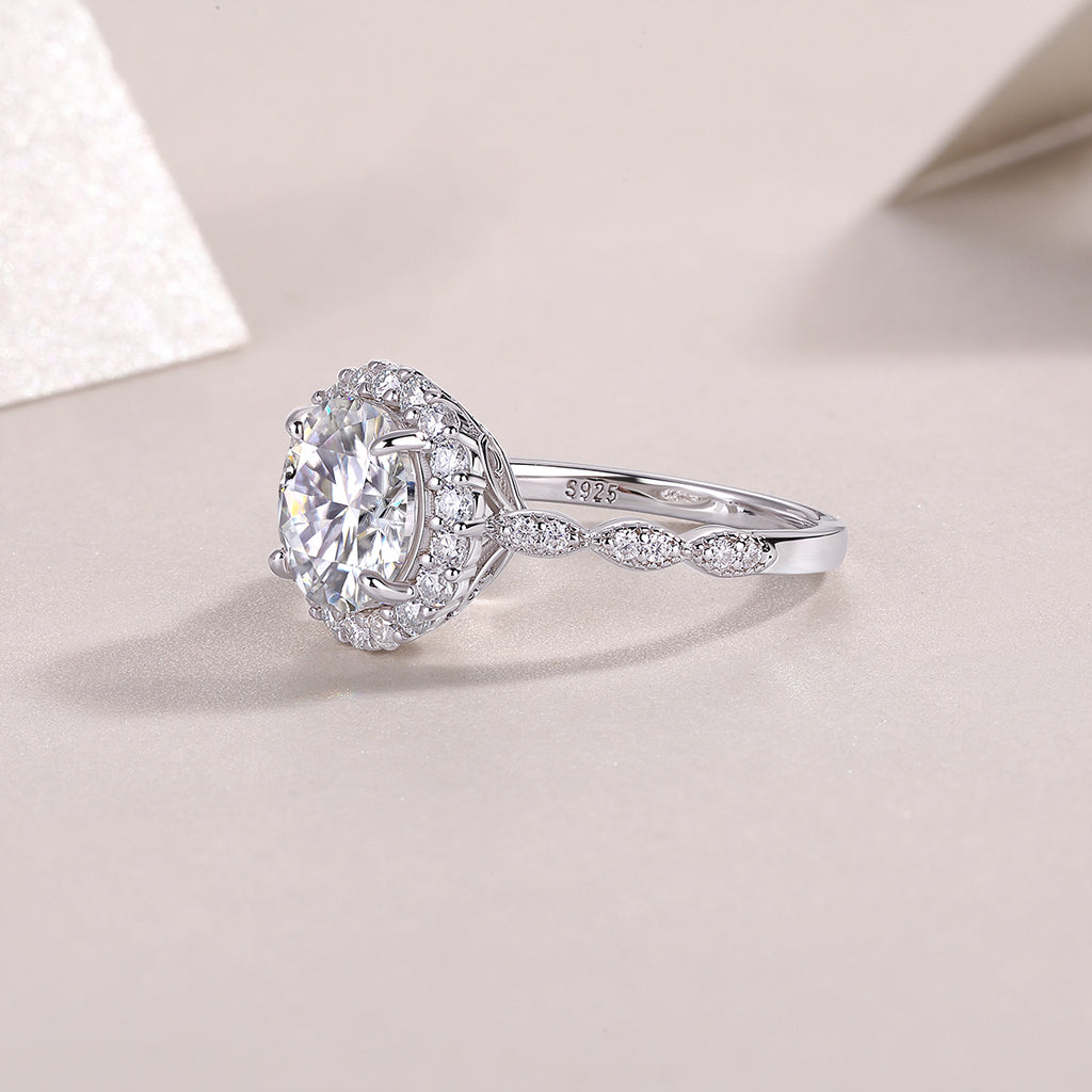 1Starlight Shining - A Fashionable Jewelry Ring Set With 3-carat Moissanite S925 Sterling Silver And Platinum-plated Diamond Prohibit TikTok sales