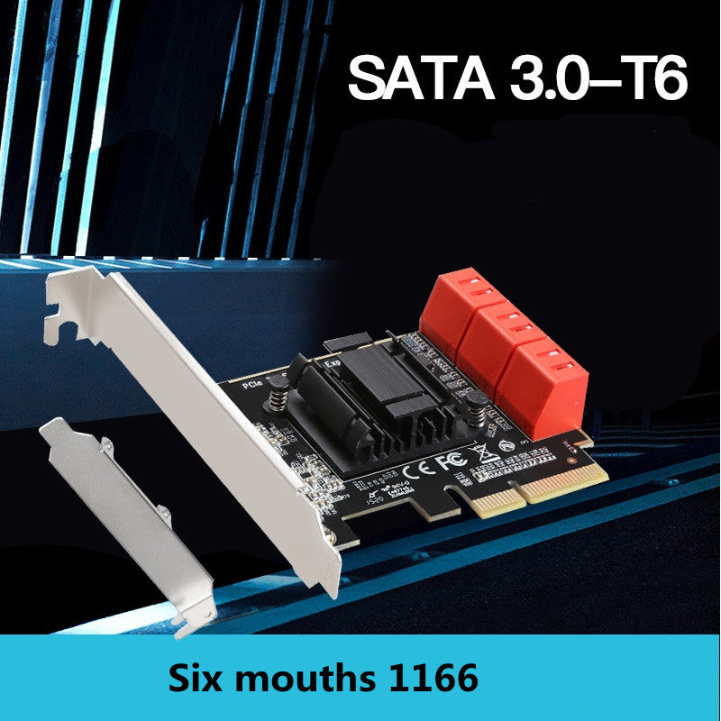 PCI-E to sata3.0 expansion card 4-port 6G PCI to sata3.0 transfer SSD solid state IPFs hard disk card