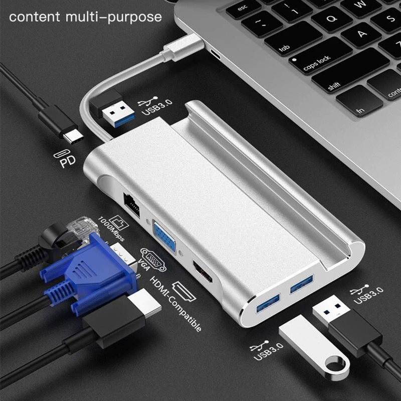 Type-c Eight-in-one Multifunctional Conversion Hub