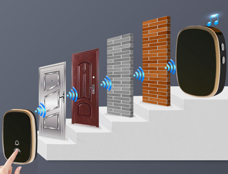 Wireless Doorbell One For One Smart Electronic Waterproof Doorbell Pager Remote Control Home Dingdong Doorbell