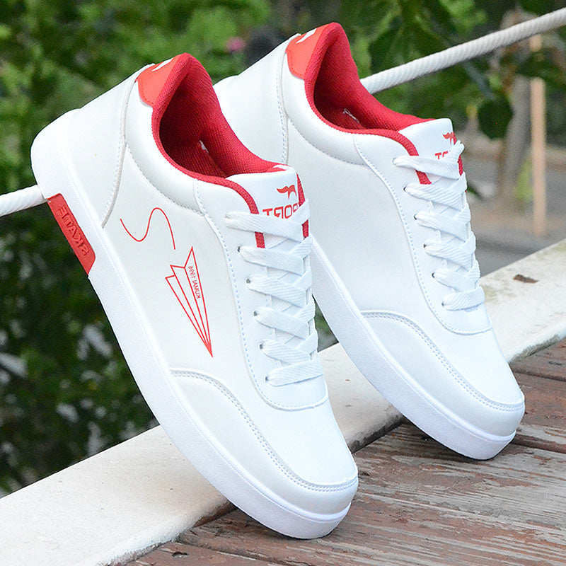 Men's all-match white flat sole shoes
