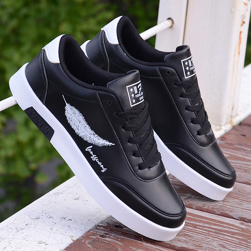 Men's all-match white flat sole shoes
