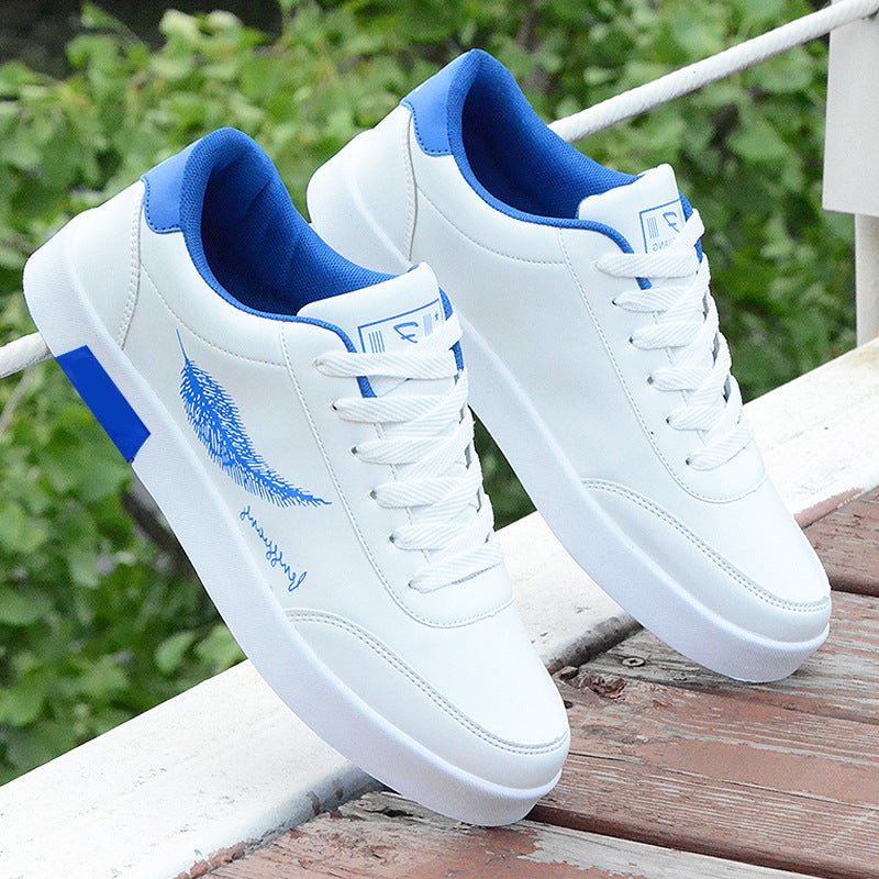 Men's all-match white flat sole shoes