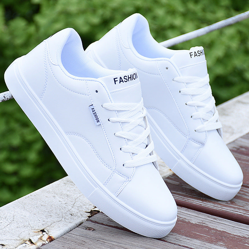 Men's all-match white flat sole shoes