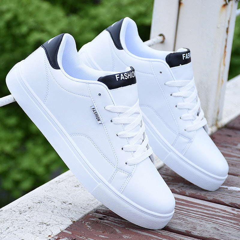 Men's all-match white flat sole shoes