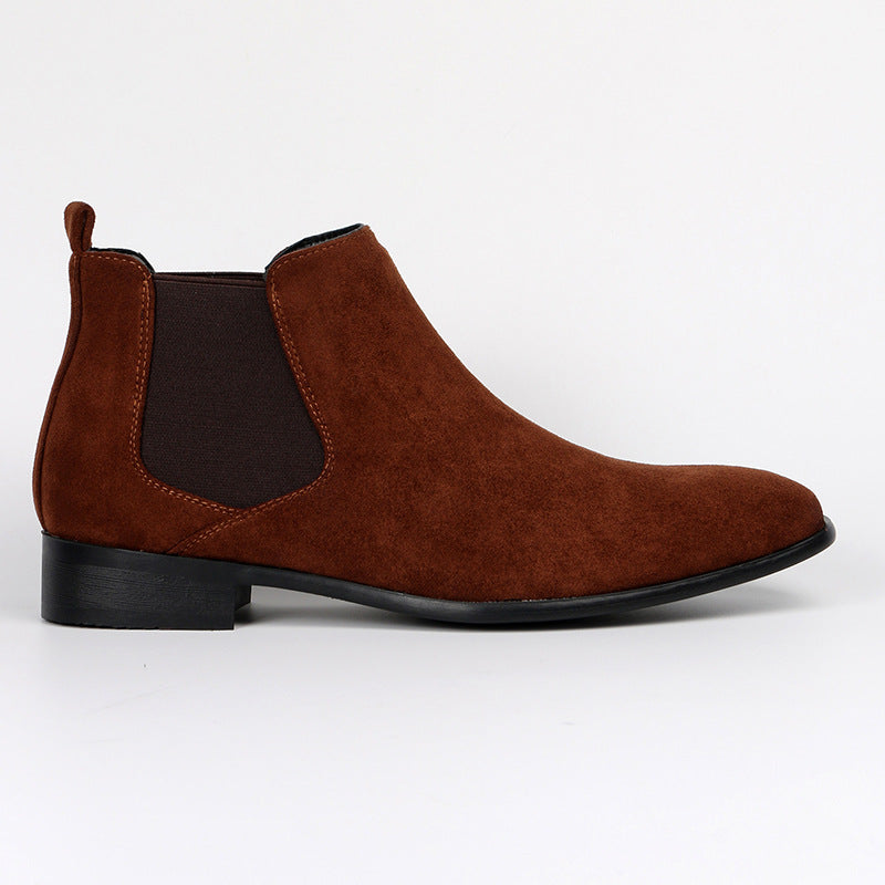 Men's Square Toe Men's Shoes All-match Fashion Men's Short Boots