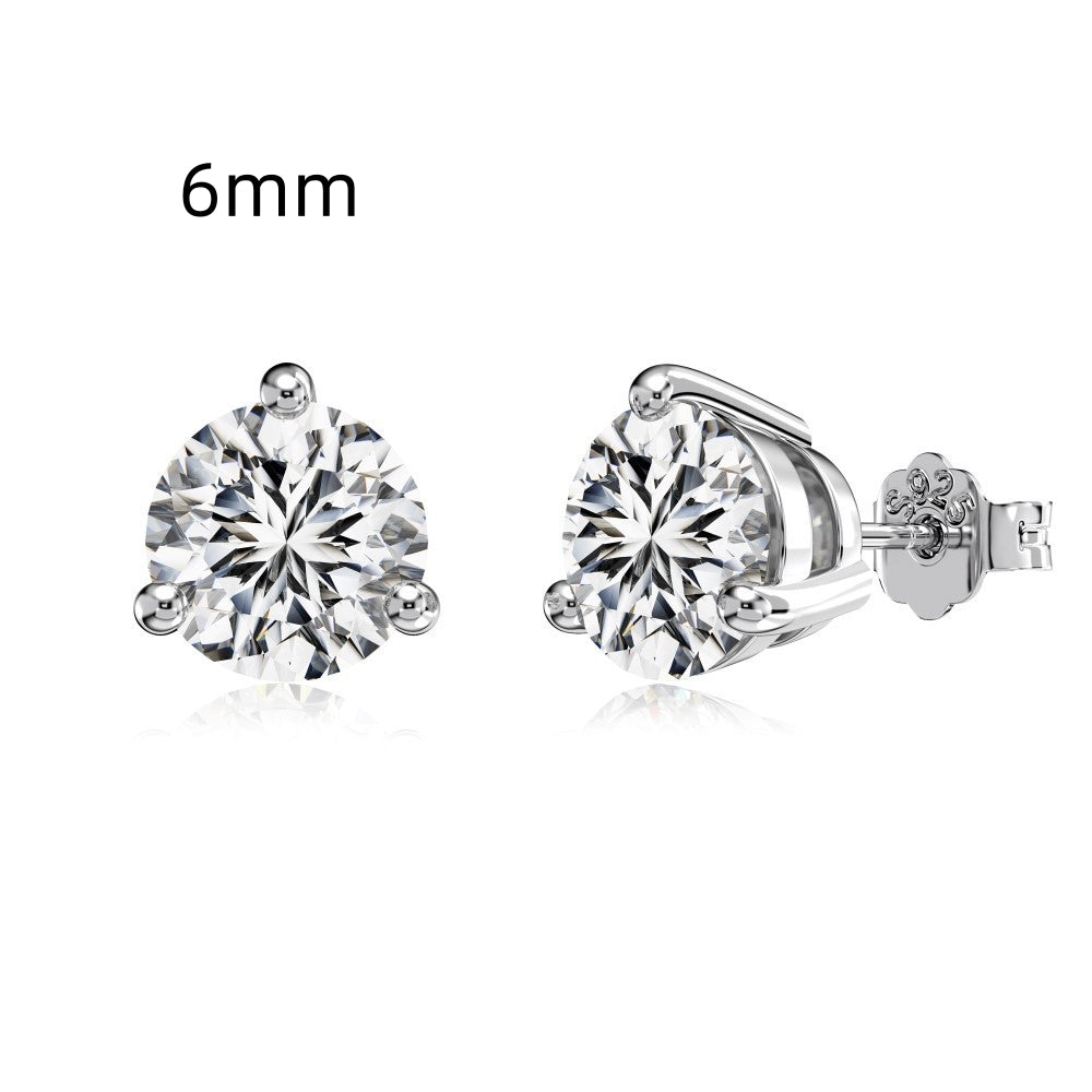 S925 Earrings Sterling Silver  High Quality  Loving Heart Zircon