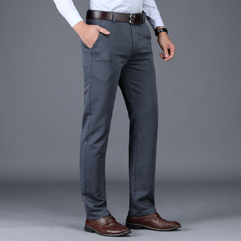 Spring and autumn trousers men's casual business loose straight