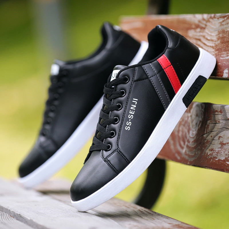 Men's all-match white flat sole shoes