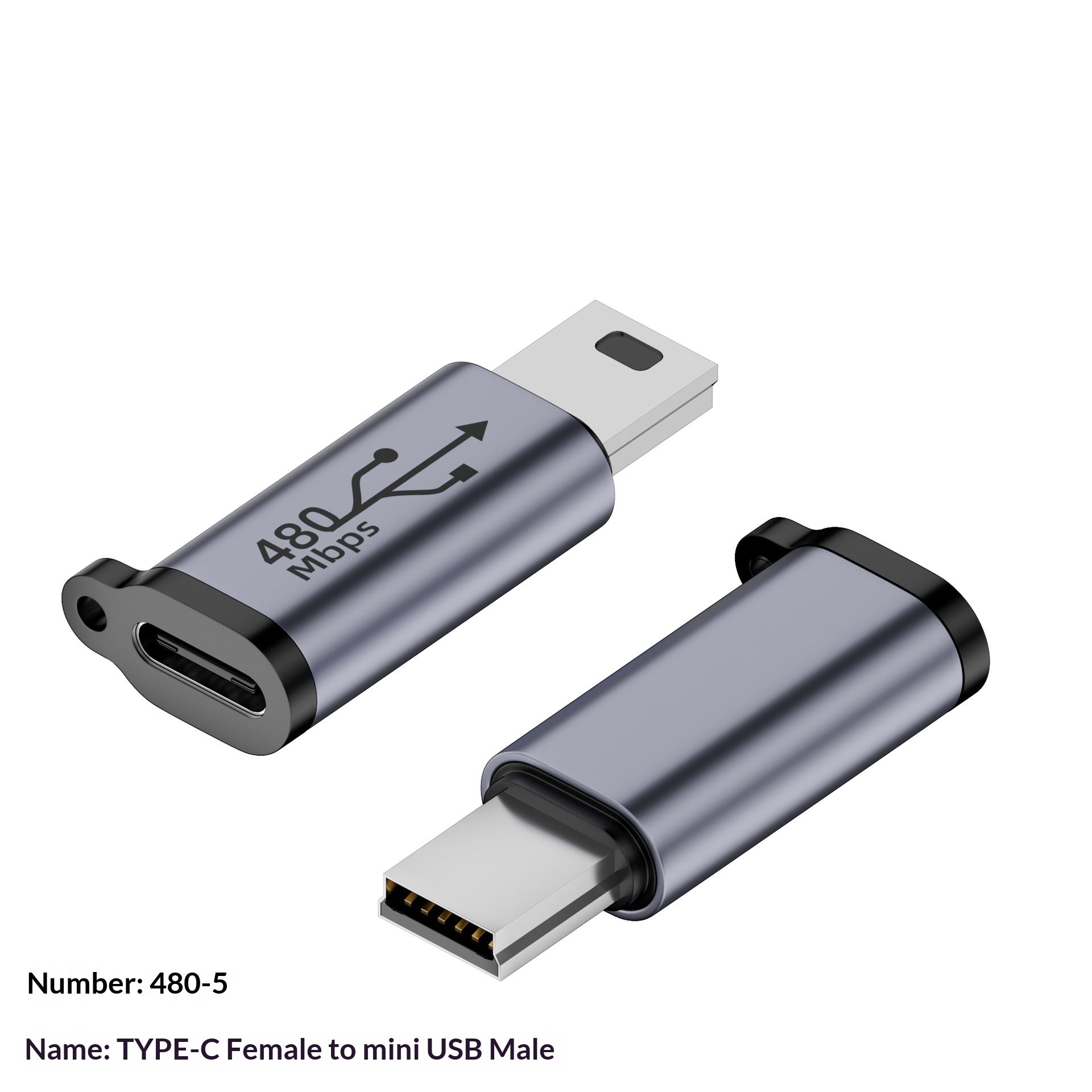 USB To Mini Adapter V3 To Type-C Charging Cable Adapter T-port Micro