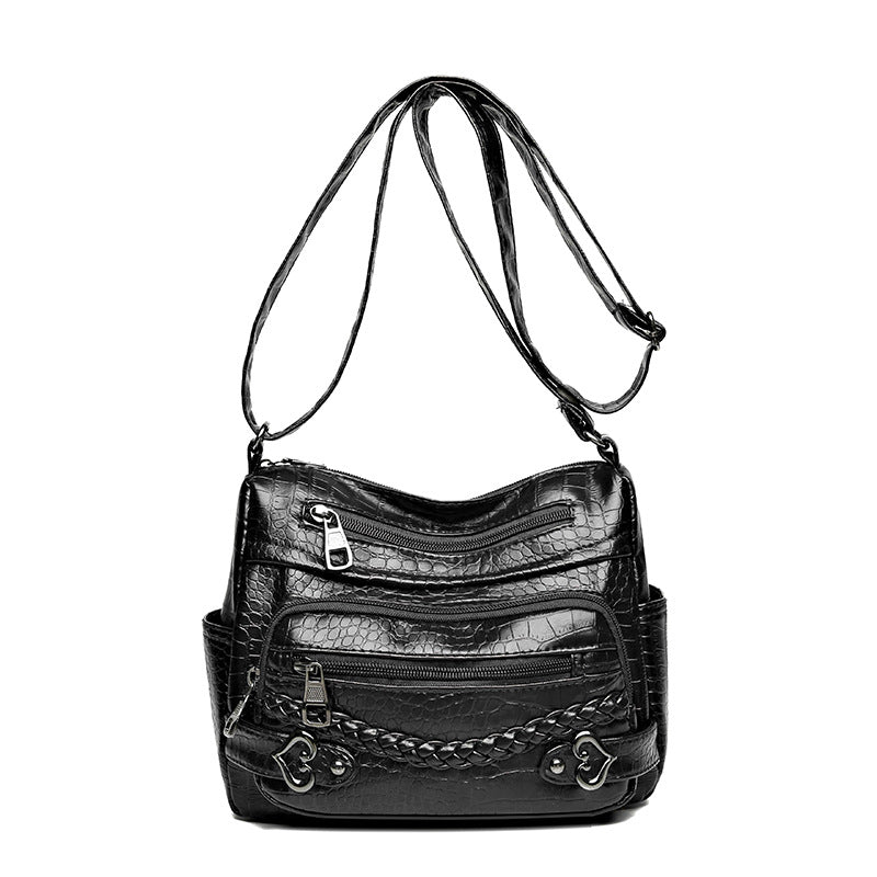 New Fashion Large Capacity Knitted Messenger Bag