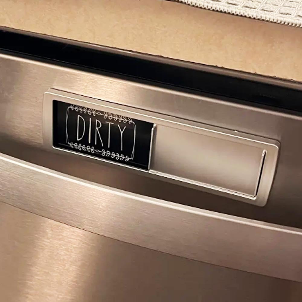Dishwasher Magnetic Refrigerator Stickers Double-sided Magnetic Fishtail Wood Grain