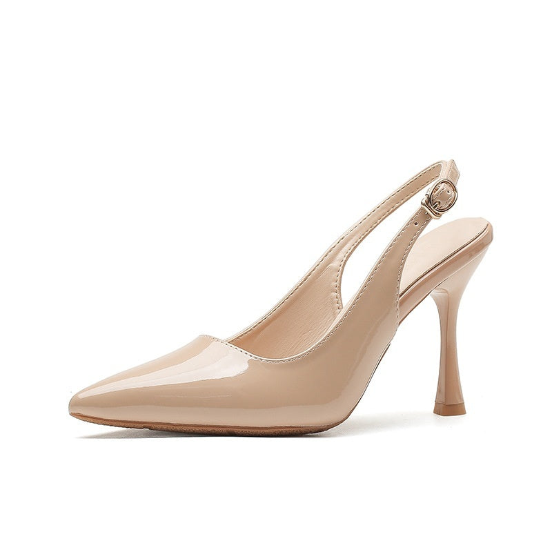 Women's Pointed Toe Korean Style Patent Leather High Heels