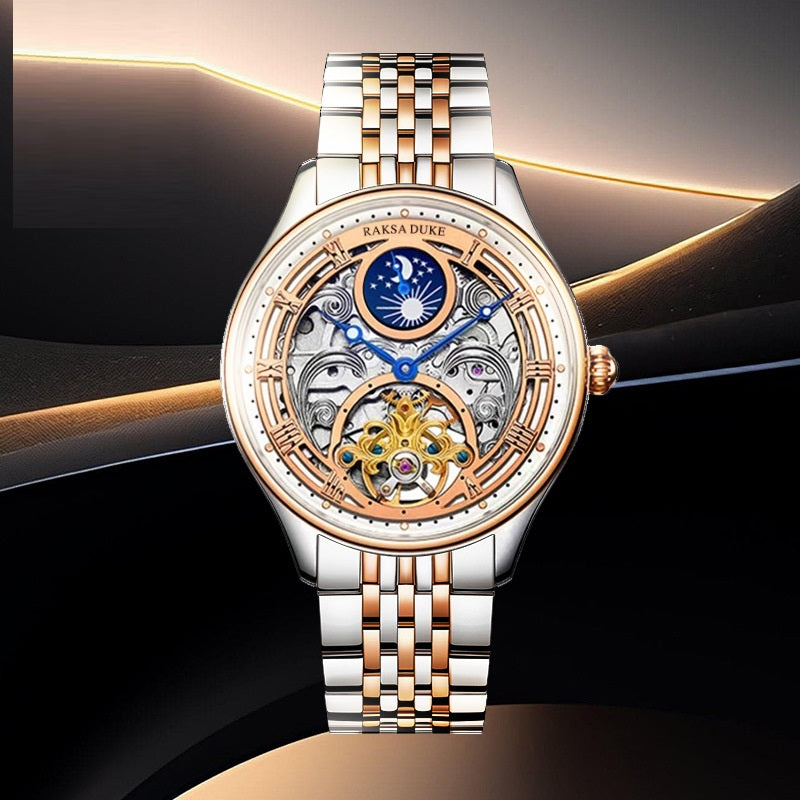 Business Leisure Waterproof Watch With Steel Strap