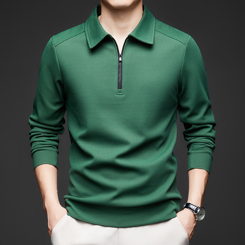 New Men's Sweater Lapel Long Sleeve