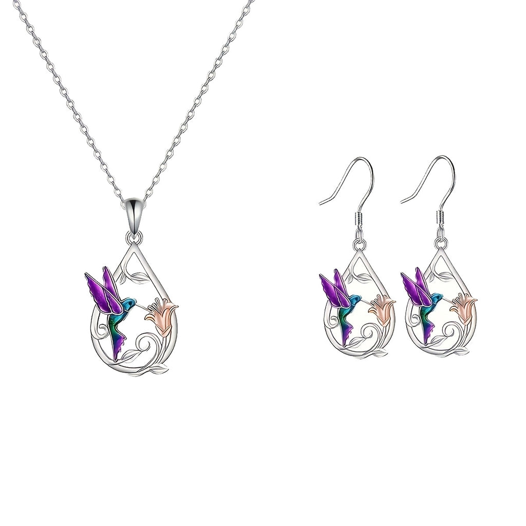 Hummingbird Dripping Oil Ornament Set Animal Series