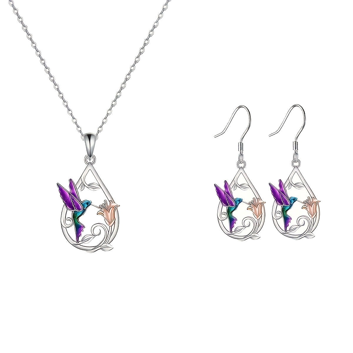 Hummingbird Dripping Oil Ornament Set Animal Series