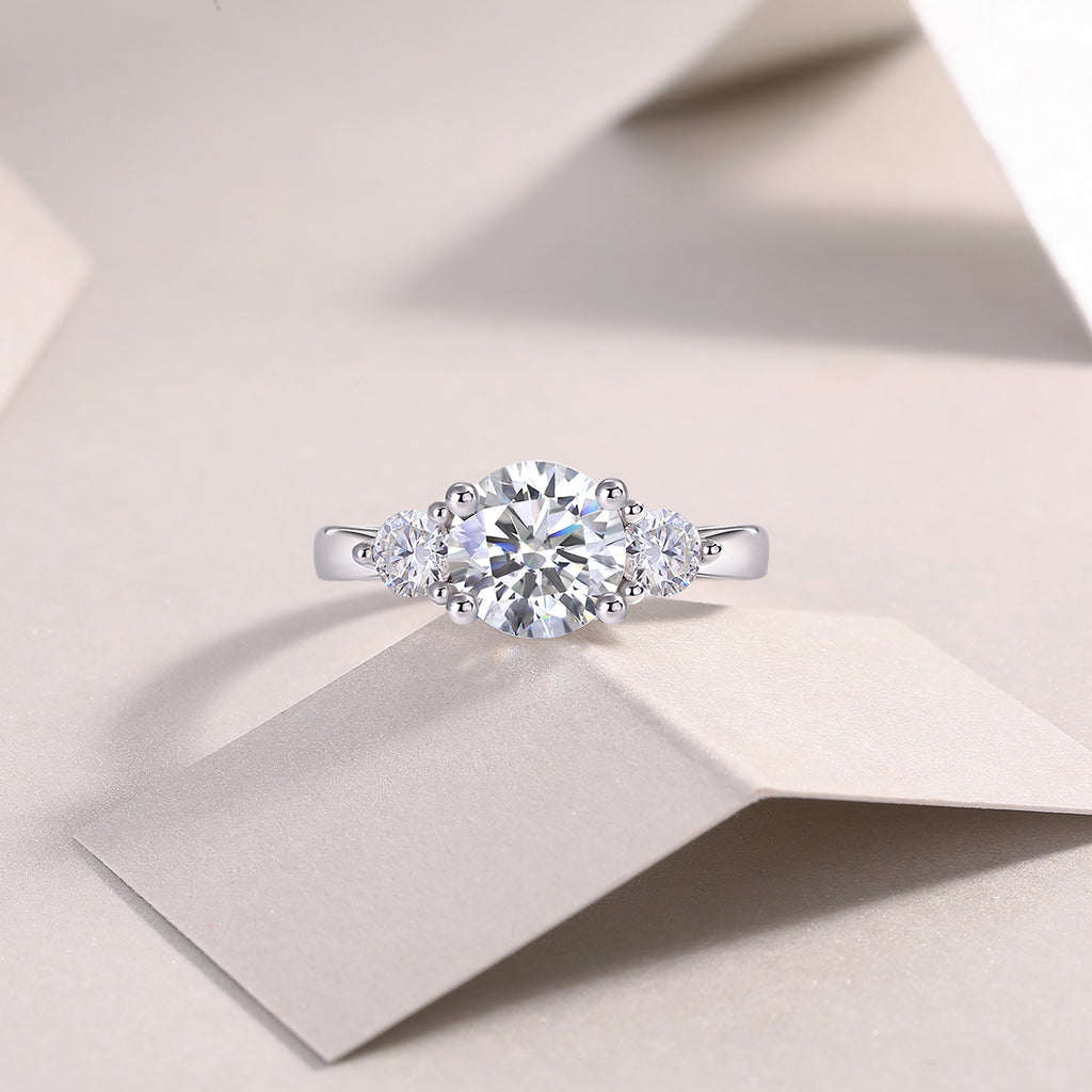 1Three Lives And Three Worlds - A Fashionable And Luxurious Jewelry Piece Set With 2-carat Moissan Diamond S925 Sterling Silver And Platinum-plated Diamond Prohibit TikTok sales