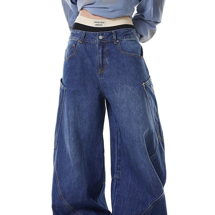 Retro Street Design Profile Machete Jeans