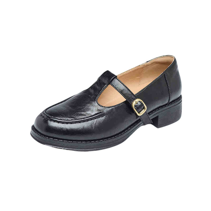 Women's Commuter French Platform Leather Shoes