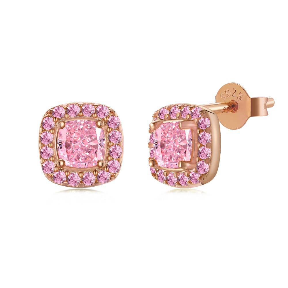 S925 Earrings Sterling Silver  High Quality  Loving Heart Zircon