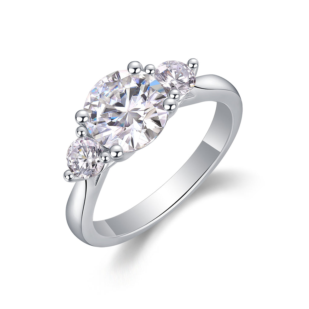 1Three Lives And Three Worlds - A Fashionable And Luxurious Jewelry Piece Set With 2-carat Moissan Diamond S925 Sterling Silver And Platinum-plated Diamond Prohibit TikTok sales