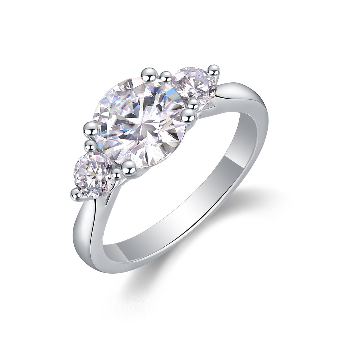 1Three Lives And Three Worlds - A Fashionable And Luxurious Jewelry Piece Set With 2-carat Moissan Diamond S925 Sterling Silver And Platinum-plated Diamond Prohibit TikTok sales