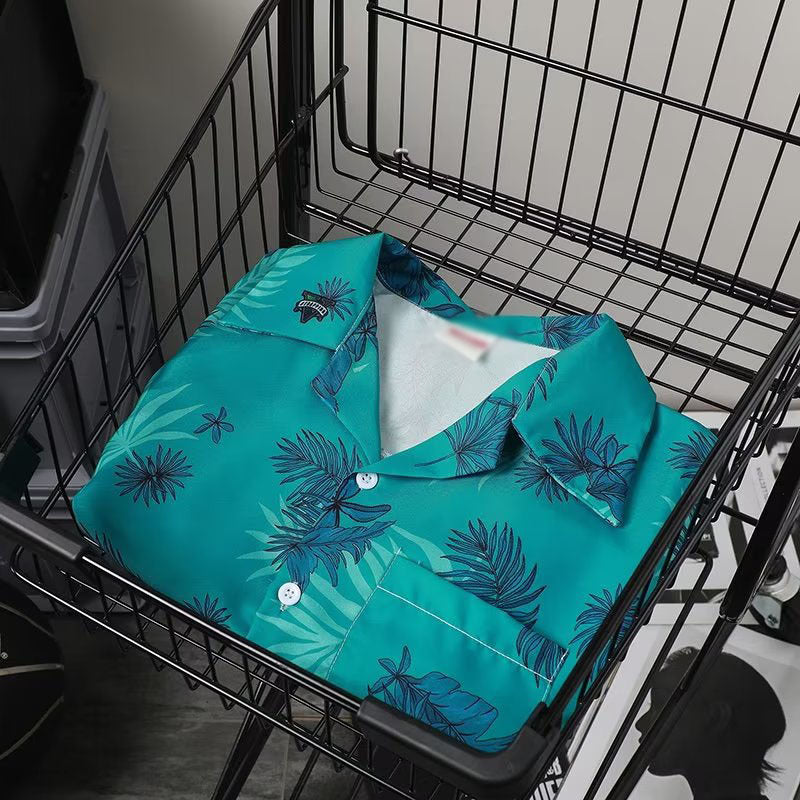 Summer Thin Printed Shirt New Hawaii Beach Shirt Loose