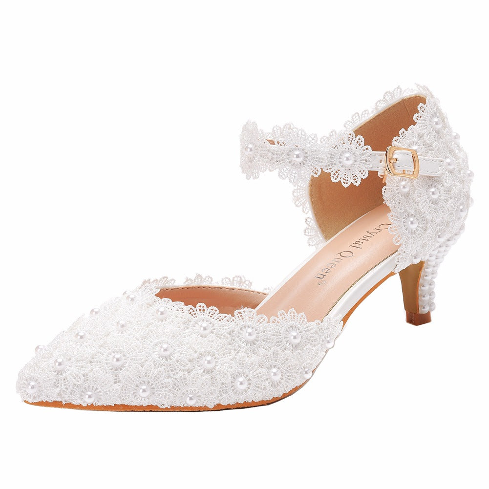 Pointed Toe Low Heel Large Size Sandals For Women