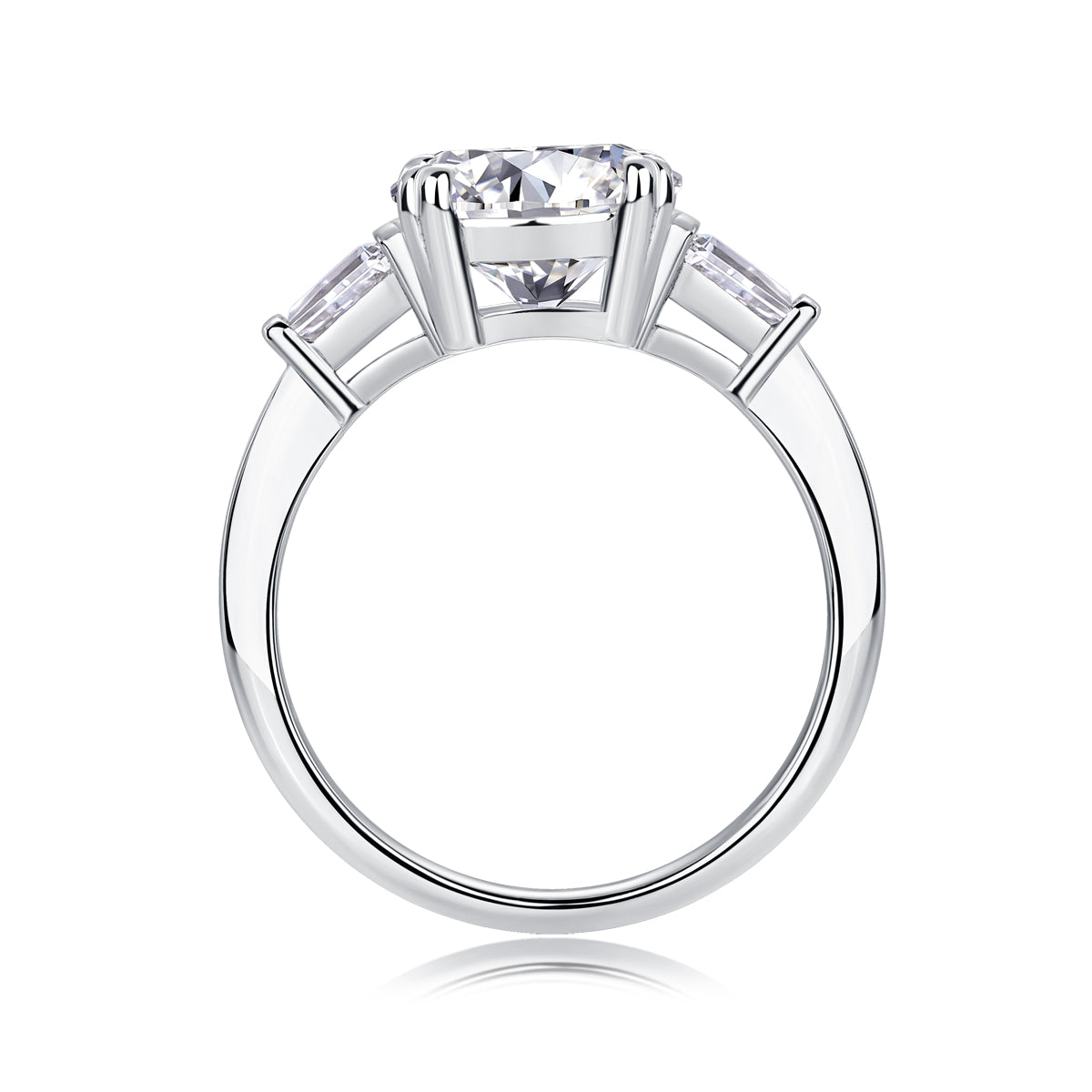1Shining Step By Step - A Fashionable Diamond Jewelry Piece Set With 3-carat Moissanite S925 Sterling Silver And Platinum Diamond Ring. Prohibit TikTok sales