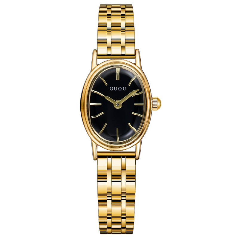 Oval Dial Female Casual Light Luxury Art