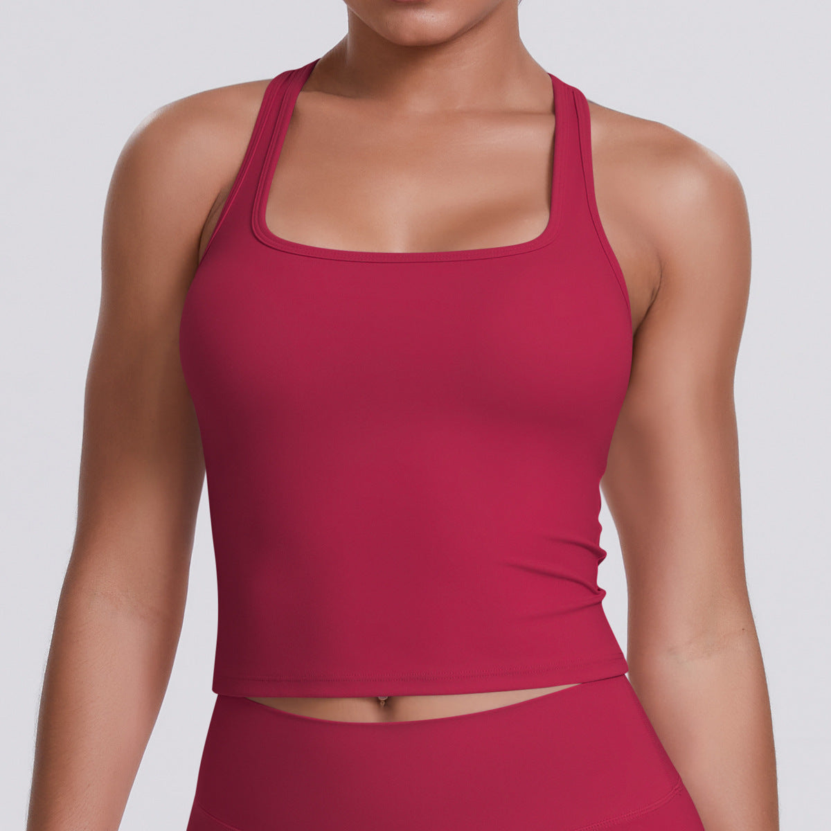 Solid-color Brushed-back Camisole For Women