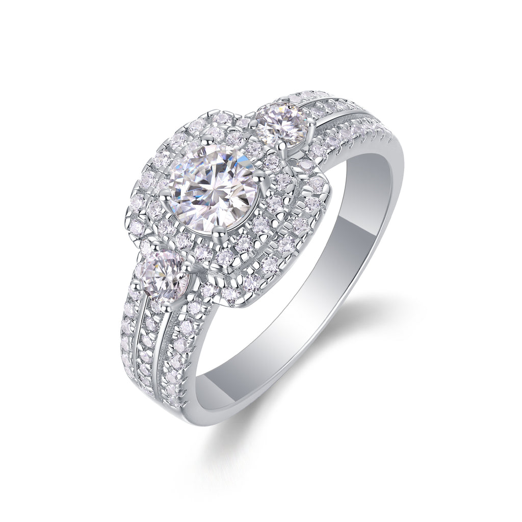 1Afternoon In The Gobi - A Fashionable And Luxurious Jewelry Piece Set With Half-carat Moissan Diamond S925 Sterling Silver And Platinum-plated Diamond Prohibit TikTok sales