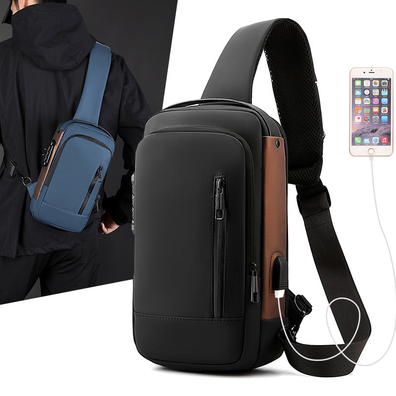 Anti-Theft Motorcycle Chest Bag Men's Casual Crossbody Outdoor