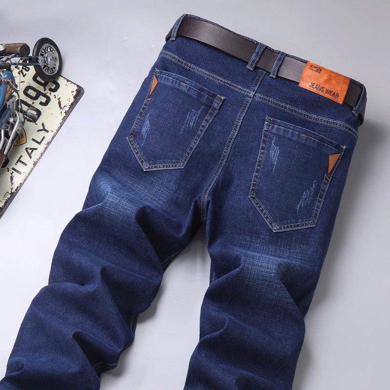 Men's Jeans Men's Loose Straight Stretch Long
