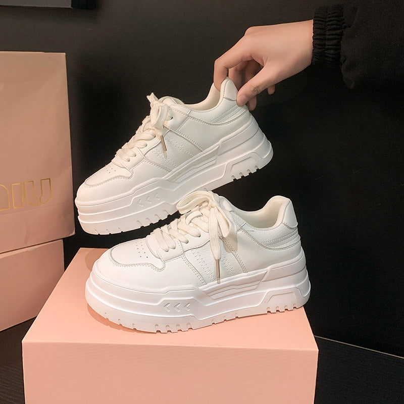 Platform Height Increasing Casual Lace Up Sports Board Shoes